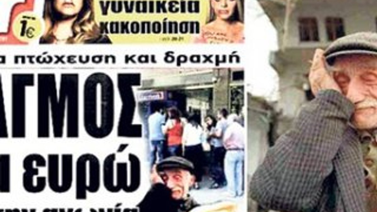 Yunan gazete ekonomik krizi anlatırken abarttı