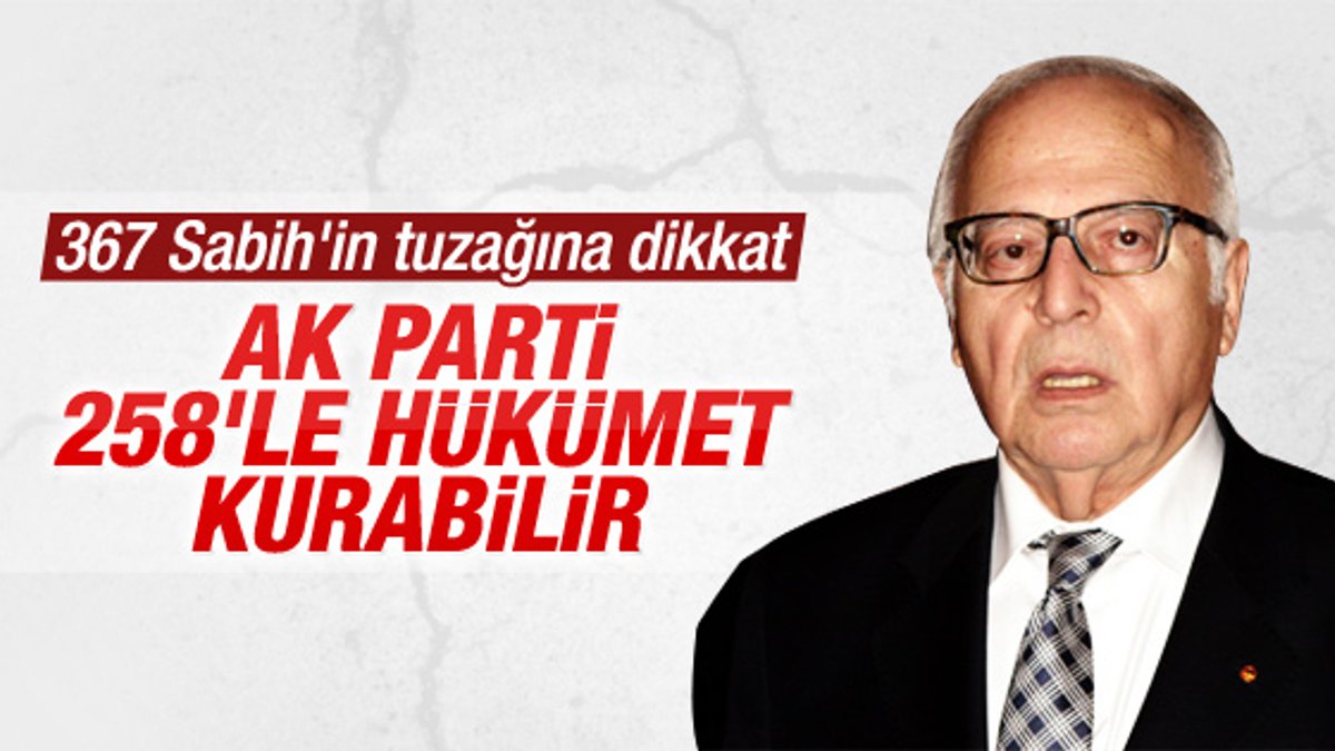 Sabih Kanadoğlu MHP'nin tavrını eleştirdi