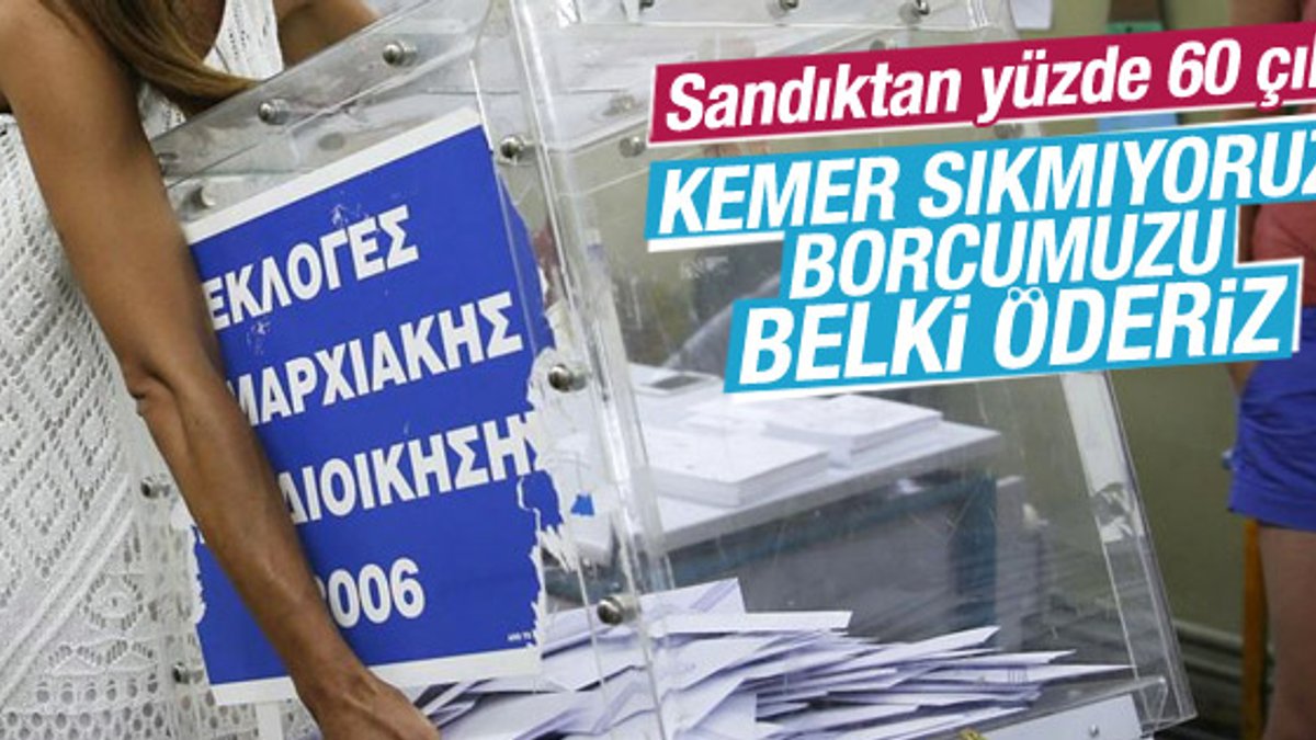Yunanistan'da referandum için oy verme işlemi tamamlandı