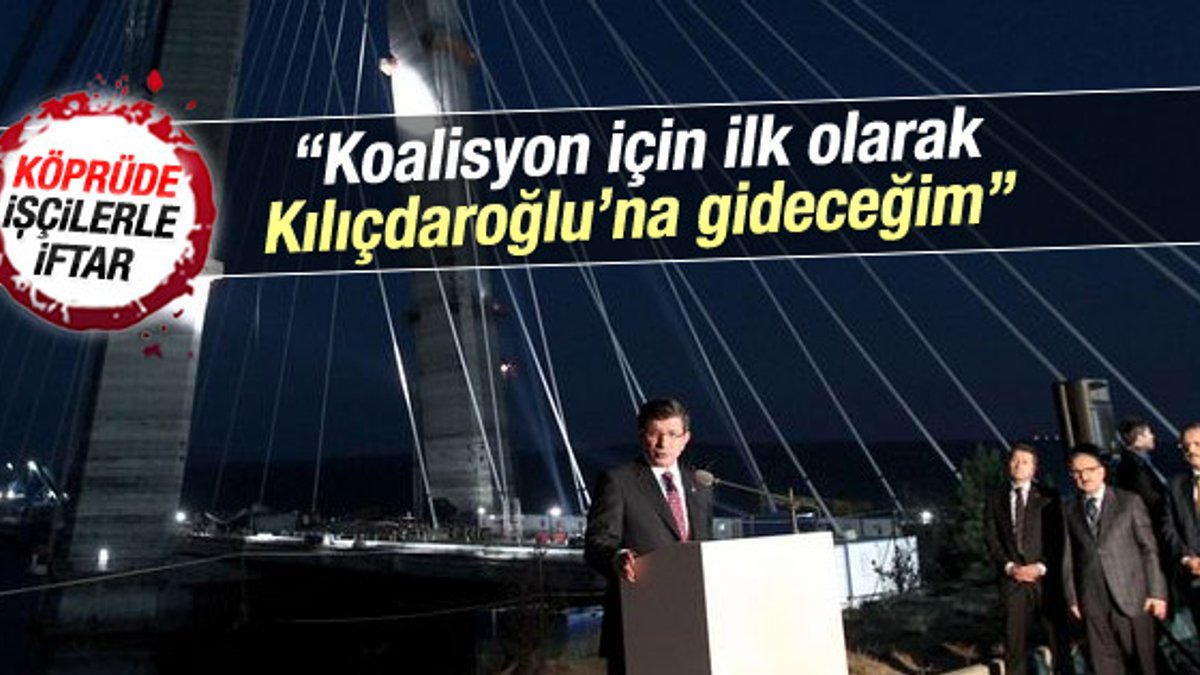 Başbakan Davutoğlu'ndan koalisyon turu hakkında açıklama