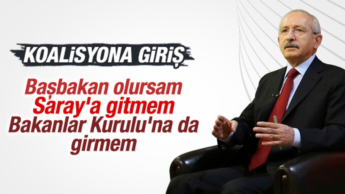Kılıçdaroğlu Cumhurbaşkanlığı Sarayı'na gitmeyecek
