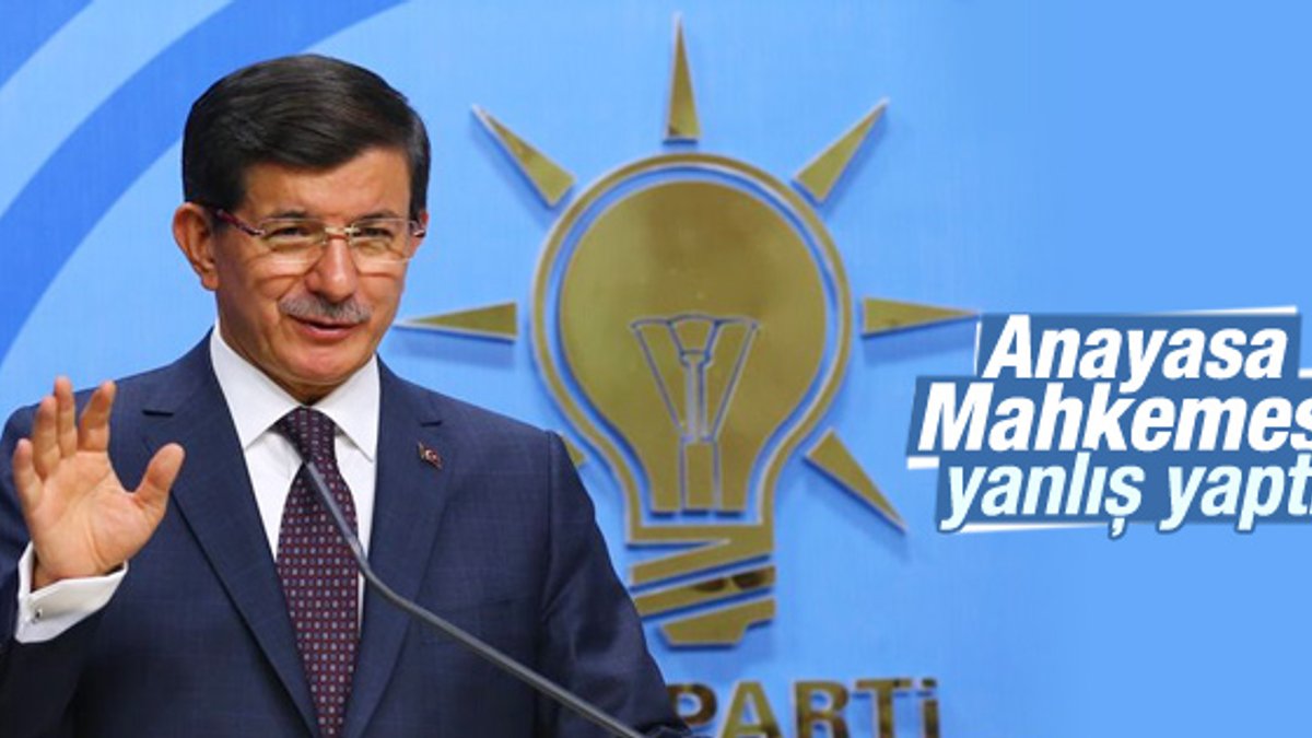 Davutoğlu'ndan AYM'nin dershane kararına ilk yorum