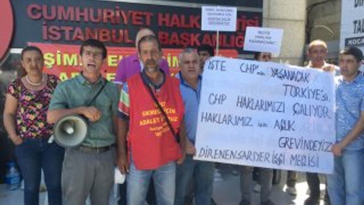 CHP İstanbul İl Başkanlığı önünde açlık grevi