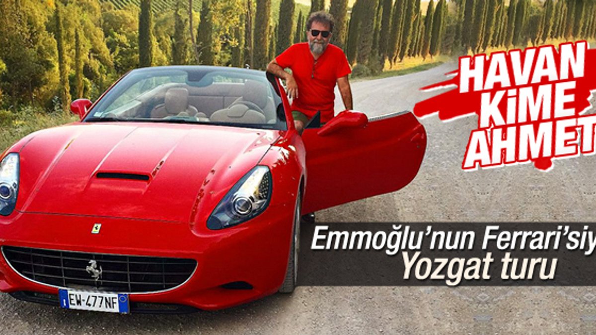 Ahmet Hakan Ferrari ile poz verdi