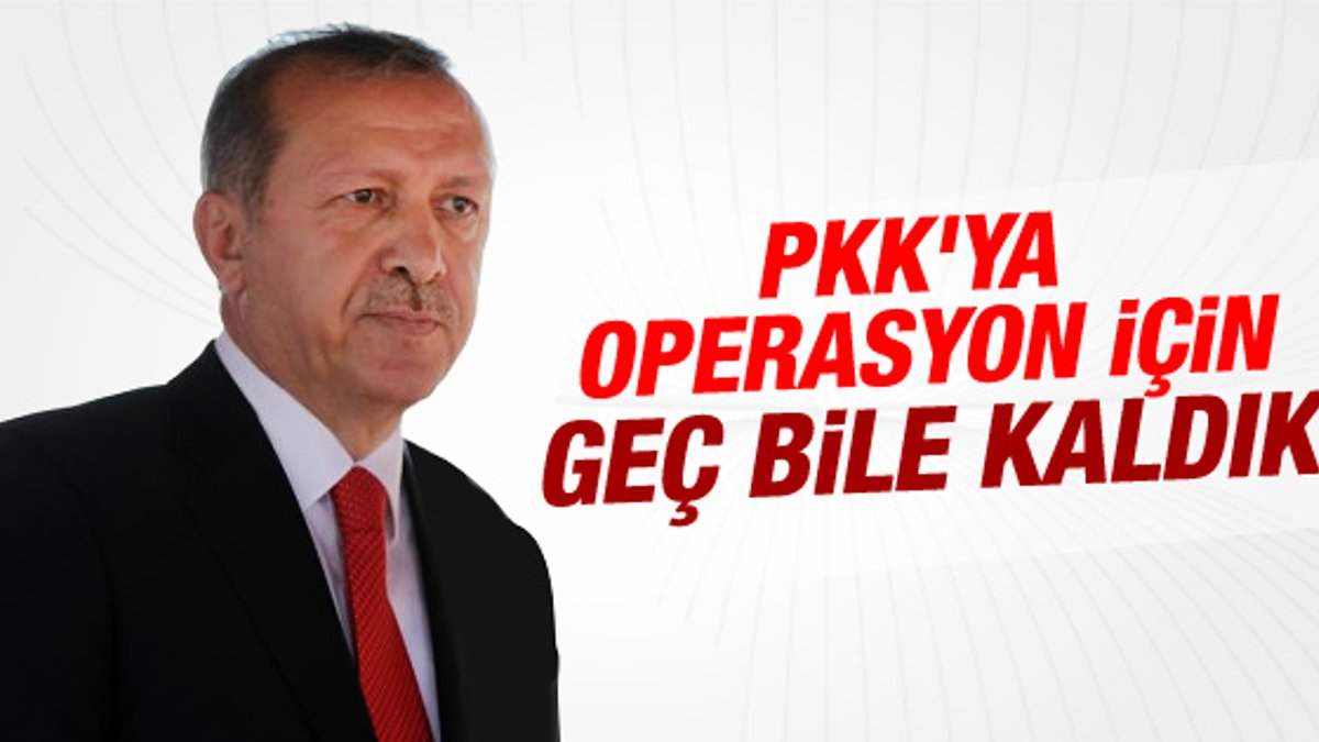 Erdoğan'dan operasyonlarda geç kalındı mesajı