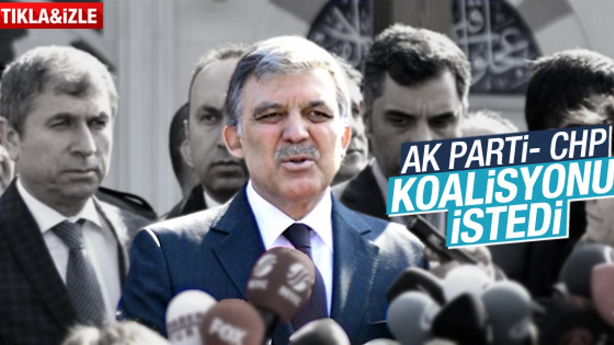 Abdullah Gül'den koalisyon açıklaması
