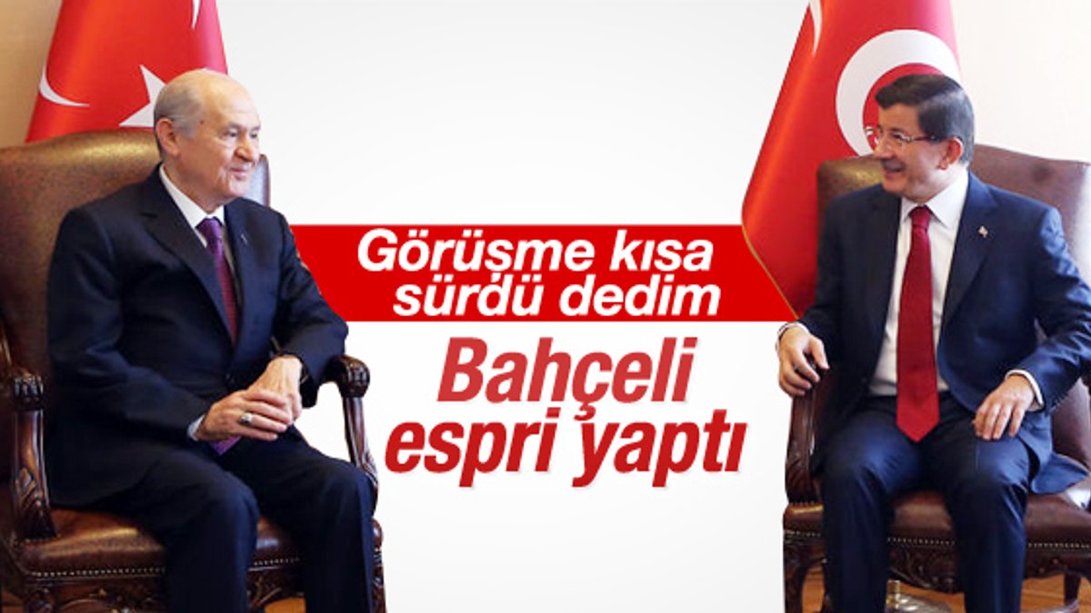 Ahmet Davutoğlu Bahçeli ile görüşmesini anlattı