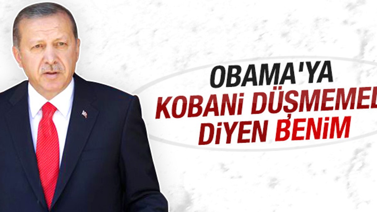 Erdoğan'dan Kobani düştü düşecek sözlerine açıklama