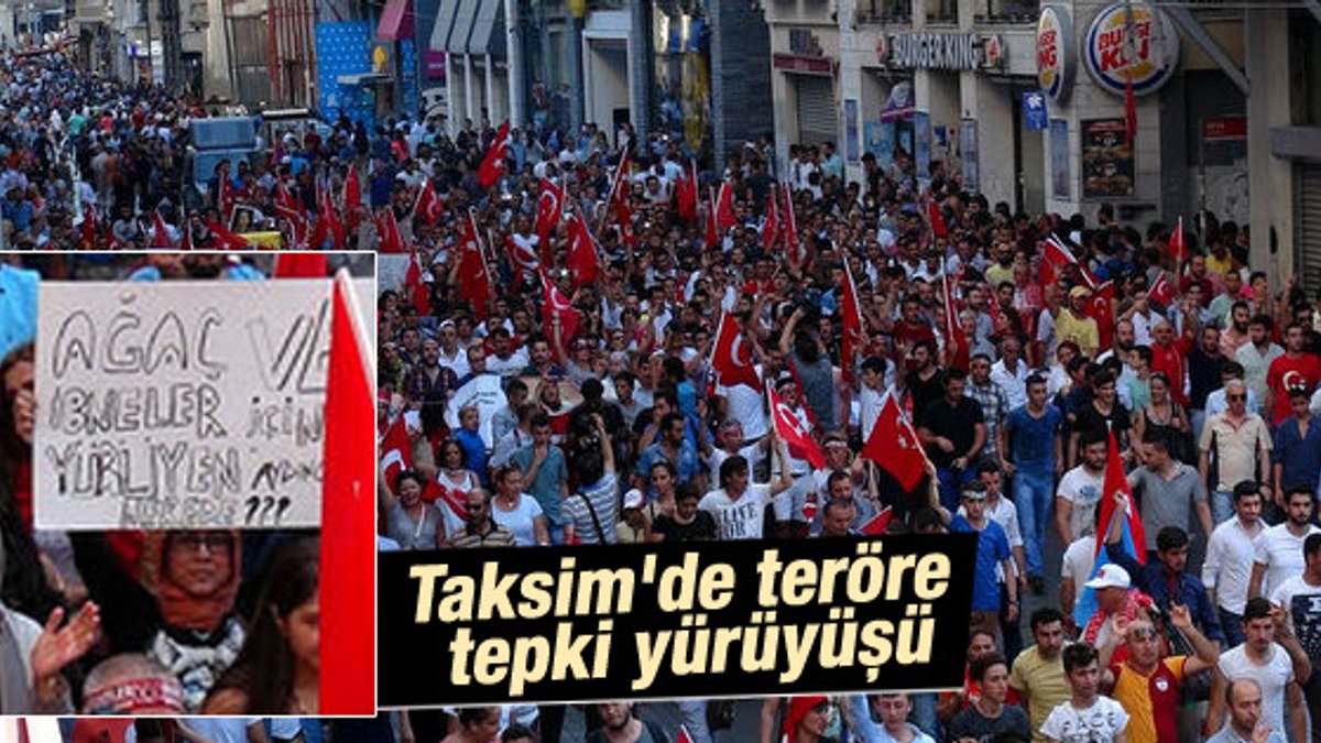 İstanbul'da teröre tepki yürüyüşü