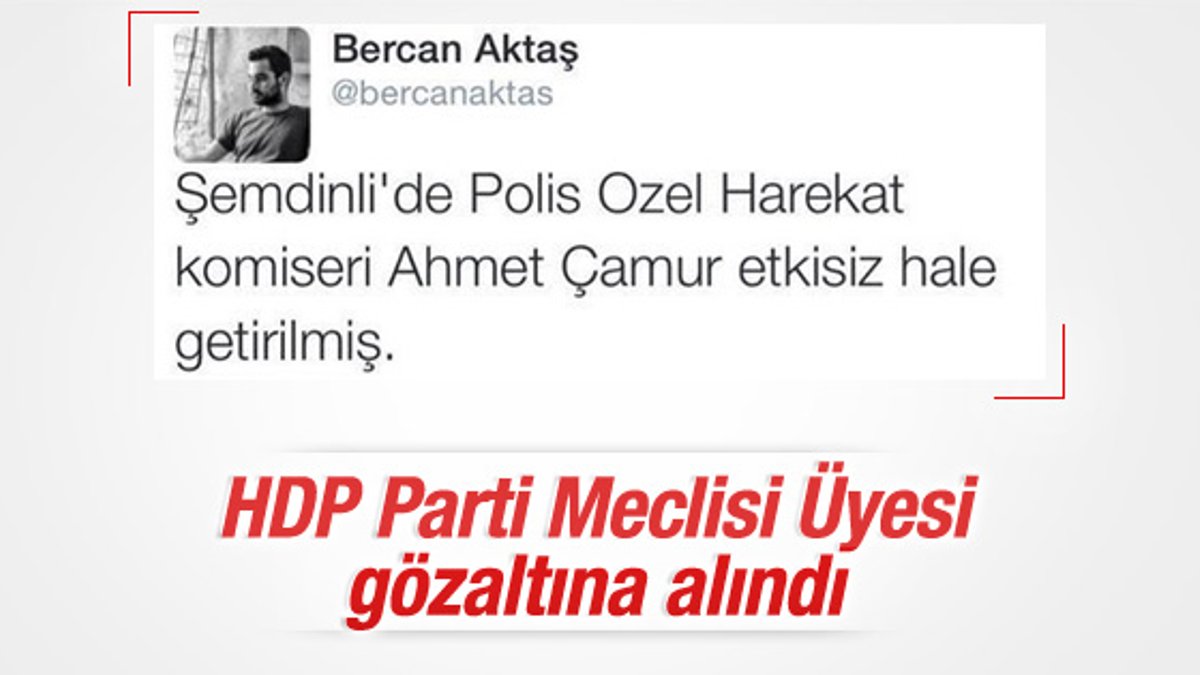 HDP'li Bercan Aktaş gözaltına alındı