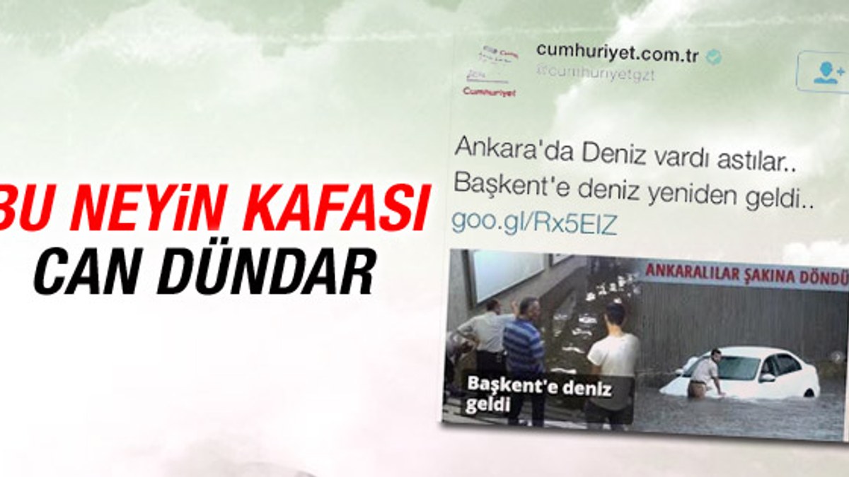 Cumhuriyet Ankara'daki seli Deniz Gezmiş'e bağladı
