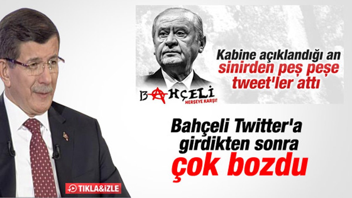 Davutoğlu Bahçeli'nin tweet'lerini eleştirdi