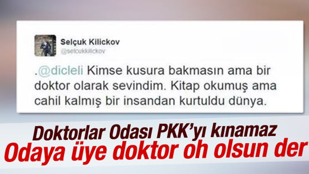 PKK'nın öldürdüğü doktora sevinen doktor