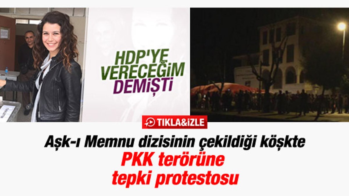 Sarıyer'deki terör karşıtı protestoda Beren Saat'e tepki