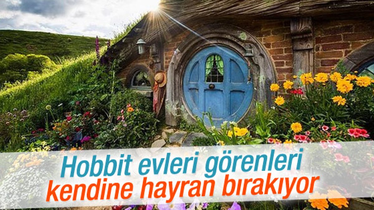 Hobbit Köyü'ndeki evler yapısıyla büyülüyor