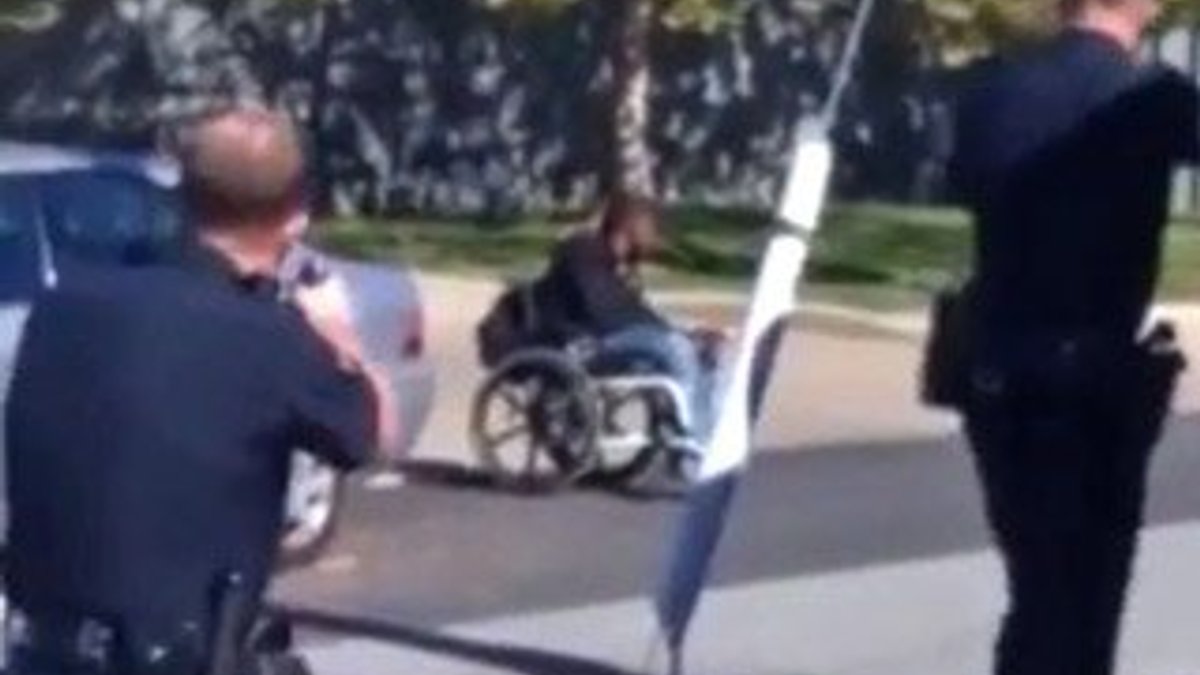 ABD'de polis intihar etmek isteyen engelliyi vurdu İZLE