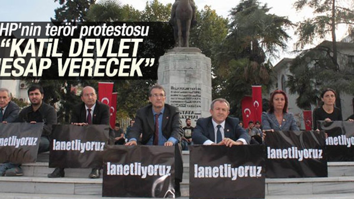 Bursa'da terör protestosunda 'Katil devlet' sloganları