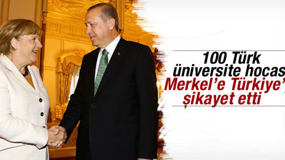 100 Türk akademisyen Türkiye'yi Merkel'e şikayet etti