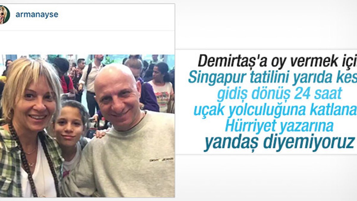Ayşe Arman HDP'ye oy vermek için tatilini yarıda kesti