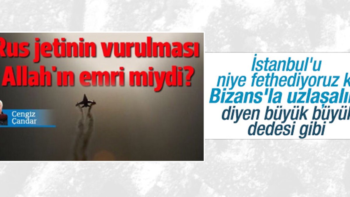 Cengiz Çandar Rus uçağını düşüren Türkiye'yi suçladı