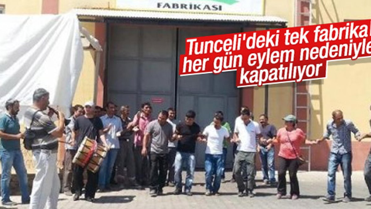 Tunceli'nin tek fabrikası üretimi durdurdu