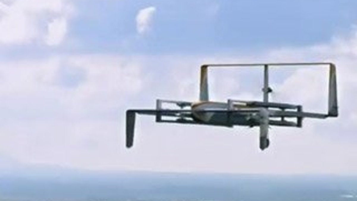 Amazon'dan kargo teslim eden yeni drone İZLE