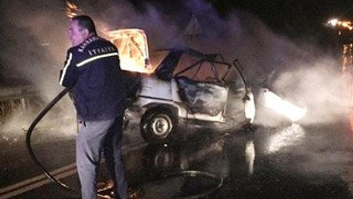 Kahramanmaraş'ta kaza yapan araç yandı: 2 ölü
