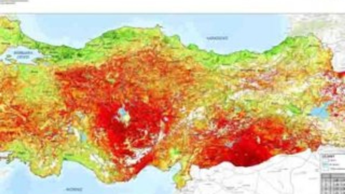 Türkiye’nin çölleşme risk haritası çıkarıldı