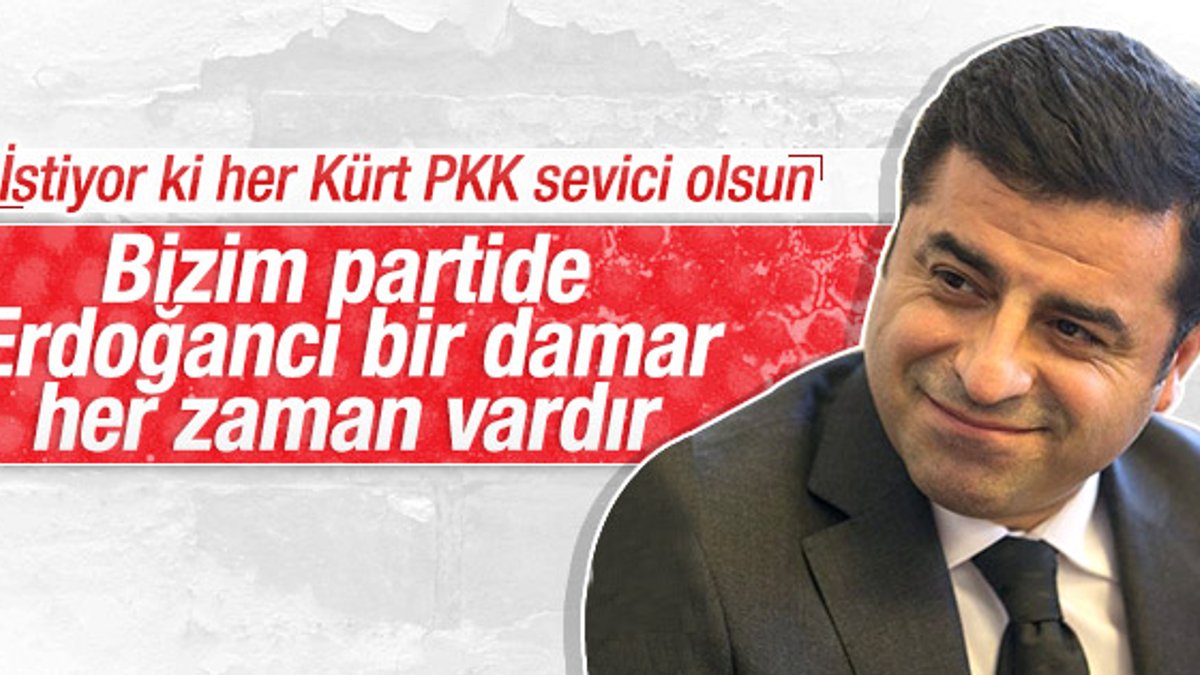 Demirtaş'tan bazı HDP'lilere: Erdoğan seviciler