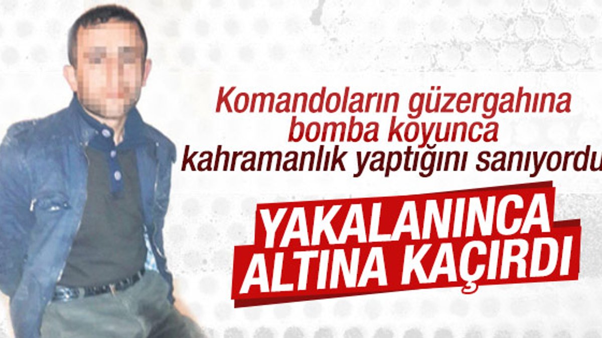 Bomba döşerken yakalanan PKK'lı altına işedi