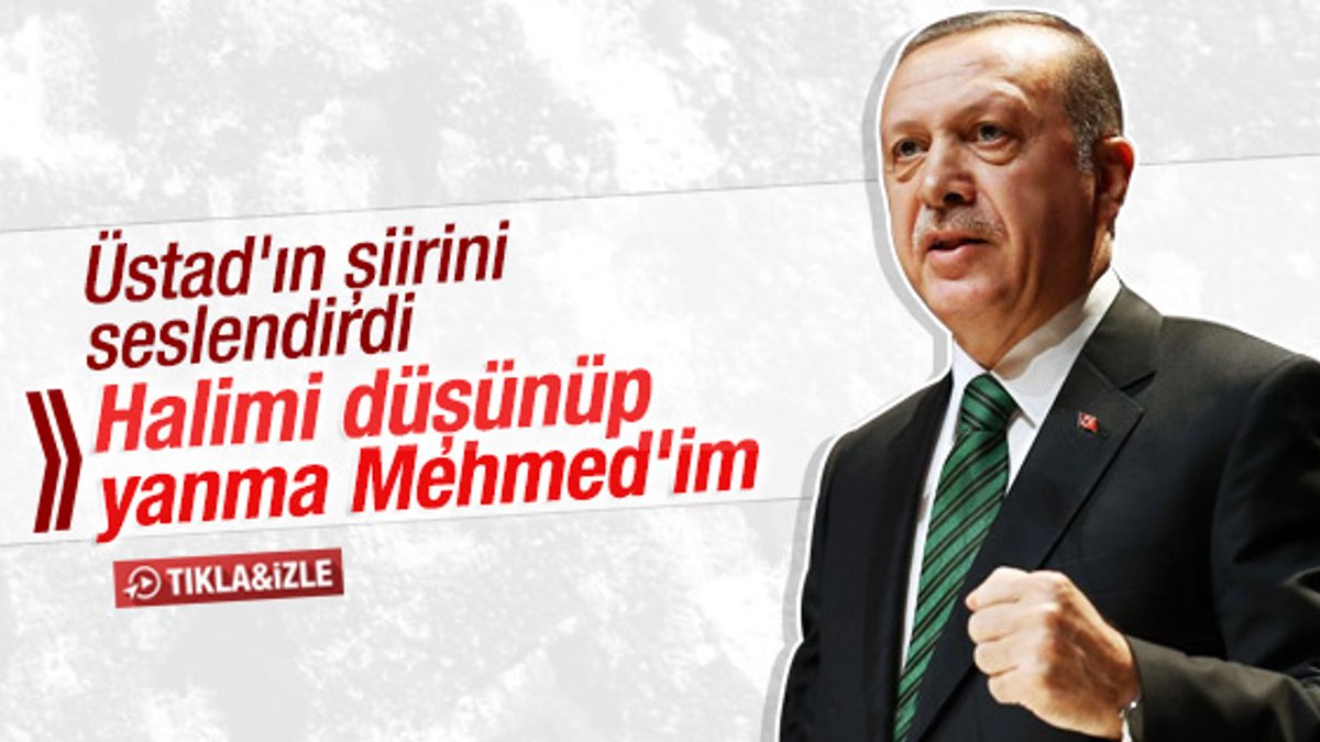 Erdoğan'ın sesinden 'Zindandan Mehmet'e Mektup' şiiri