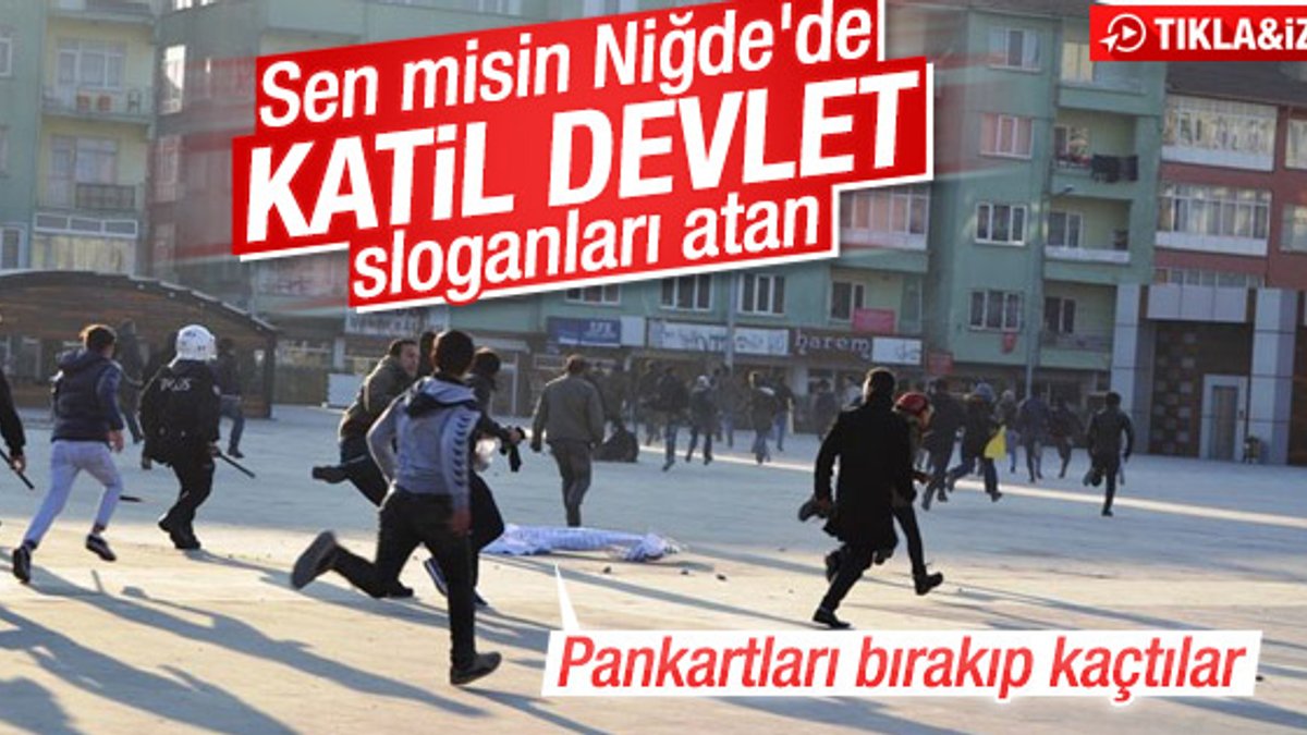 Niğdeliler katil devlet diye bağıran HDP'lileri kovaladı