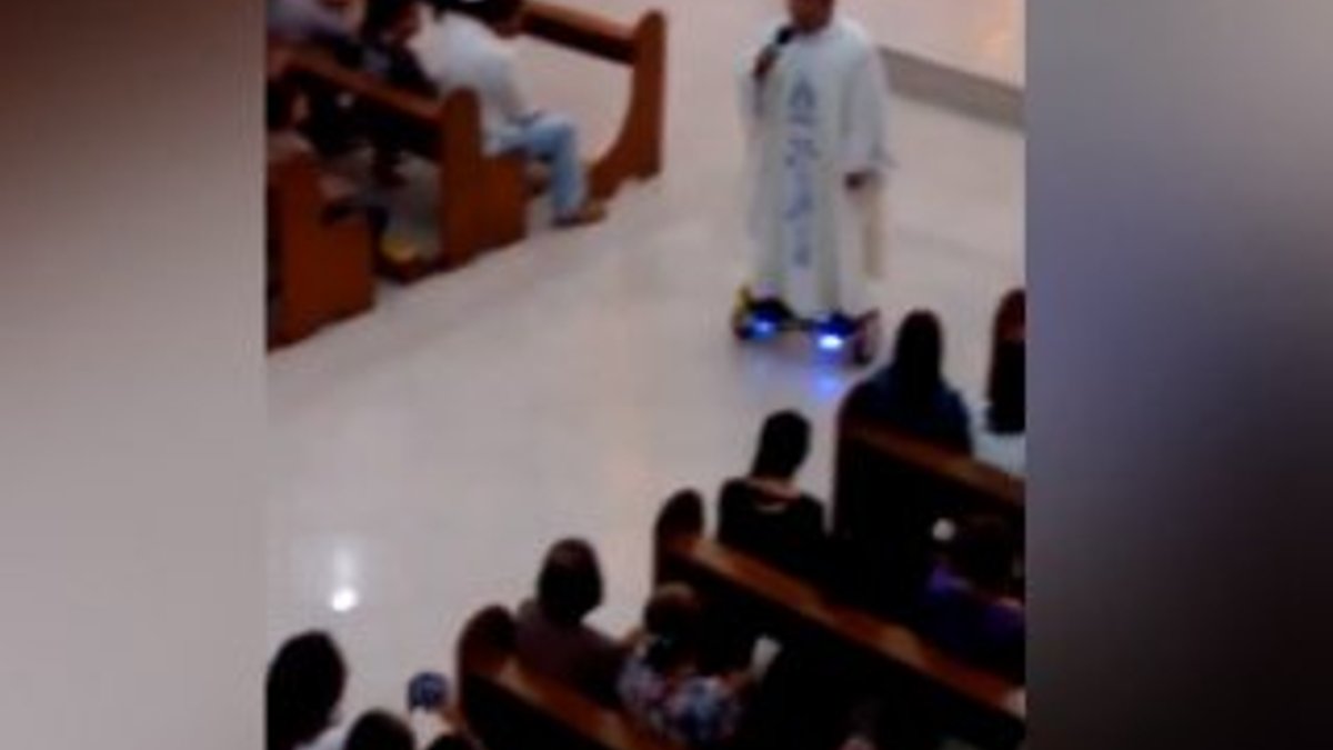 Hoverboard ile ayin yapan papaz ceza aldı