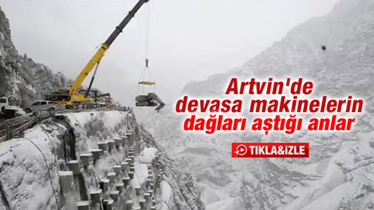 Artvin Yusufeli Barajı inşaatı kışa rağmen sürüyor İZLE