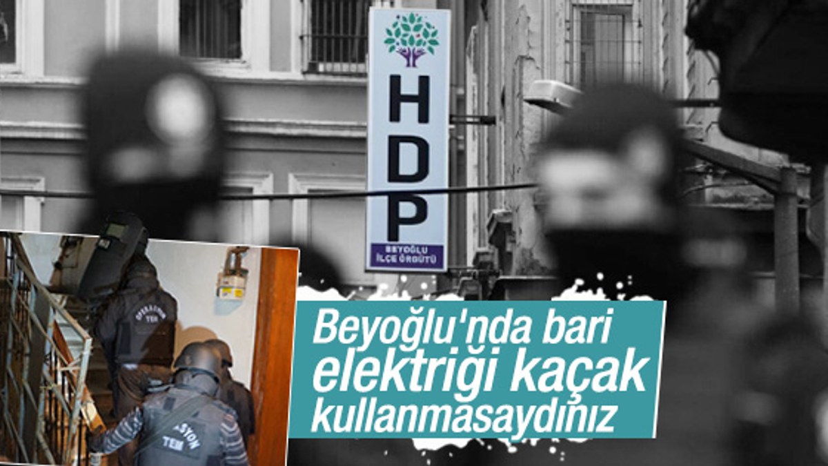 HDP'nin Beyoğlu ofisinde kaçak elektrik kullanılıyor