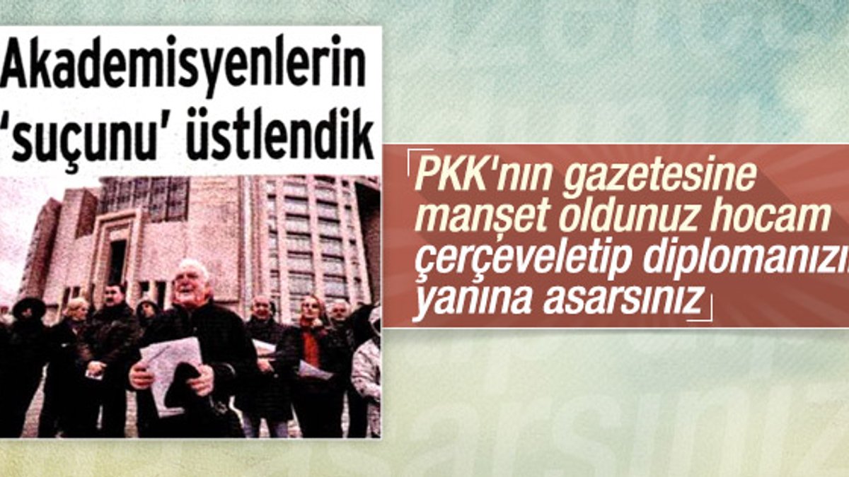 Akademisyenler PKK medyasına manşet oldu