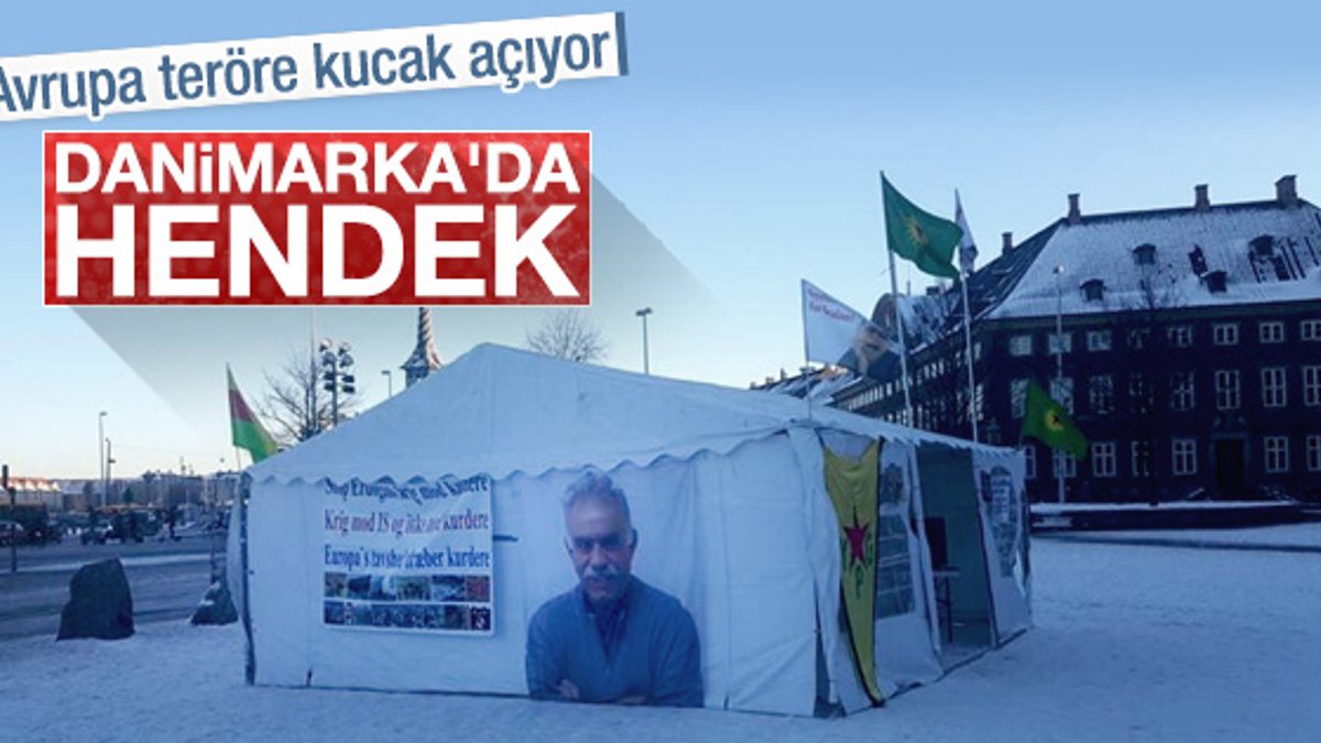 Danimarka'da PKK çadırı kuruldu
