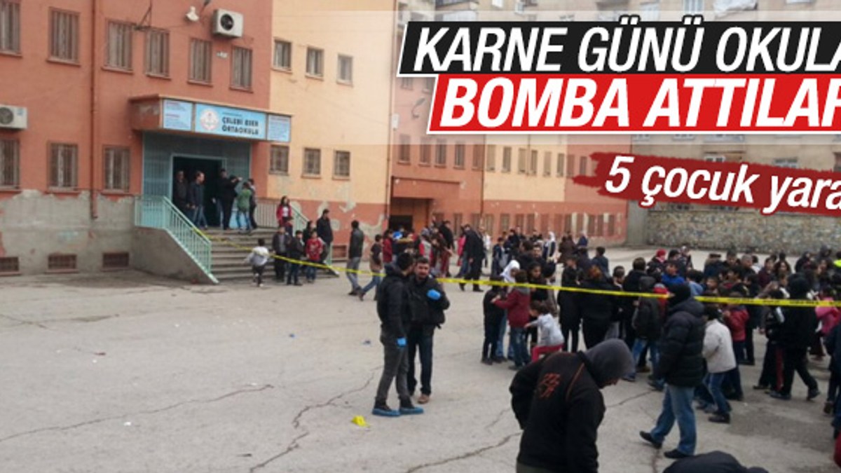 Diyarbakır'da okul bahçesine bomba attılar