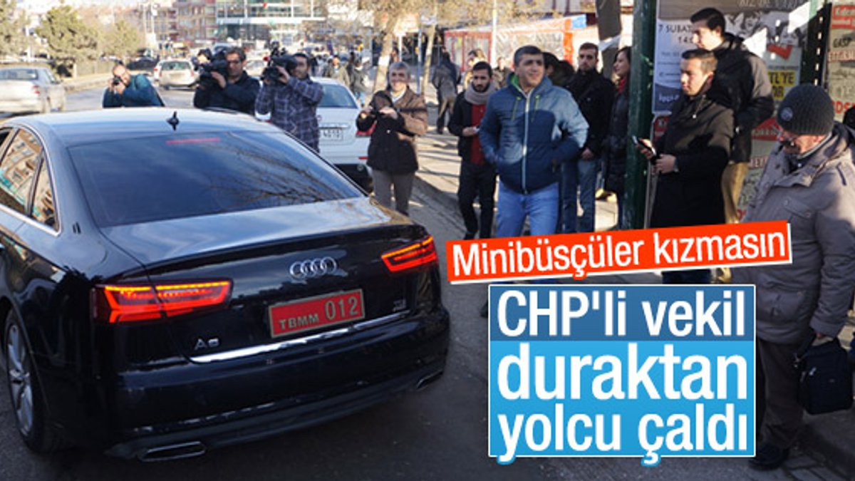 CHP'li vekil Ankara'da makam aracıyla yolcu taşıdı