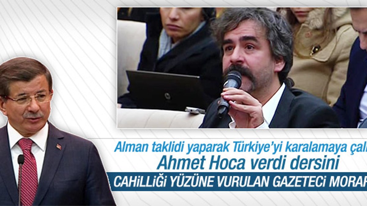 Başbakan Davutoğlu PKK yanlısı gazeteciyi rezil etti