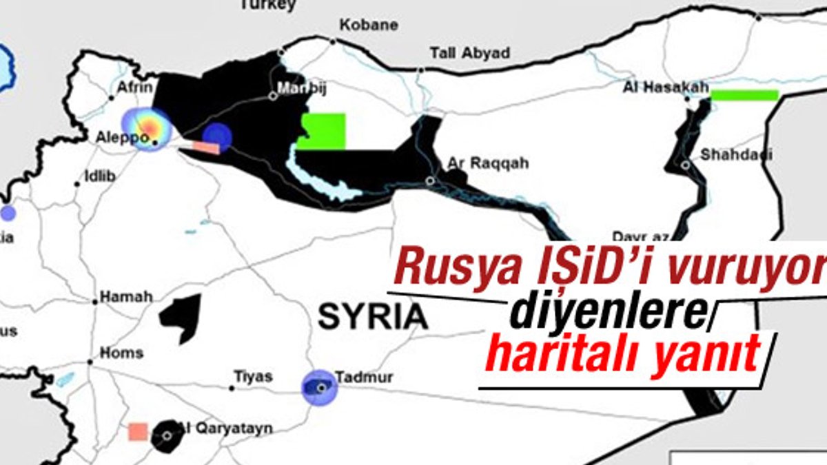 Rusya IŞİD operasyonlarını haritalar yalanlıyor