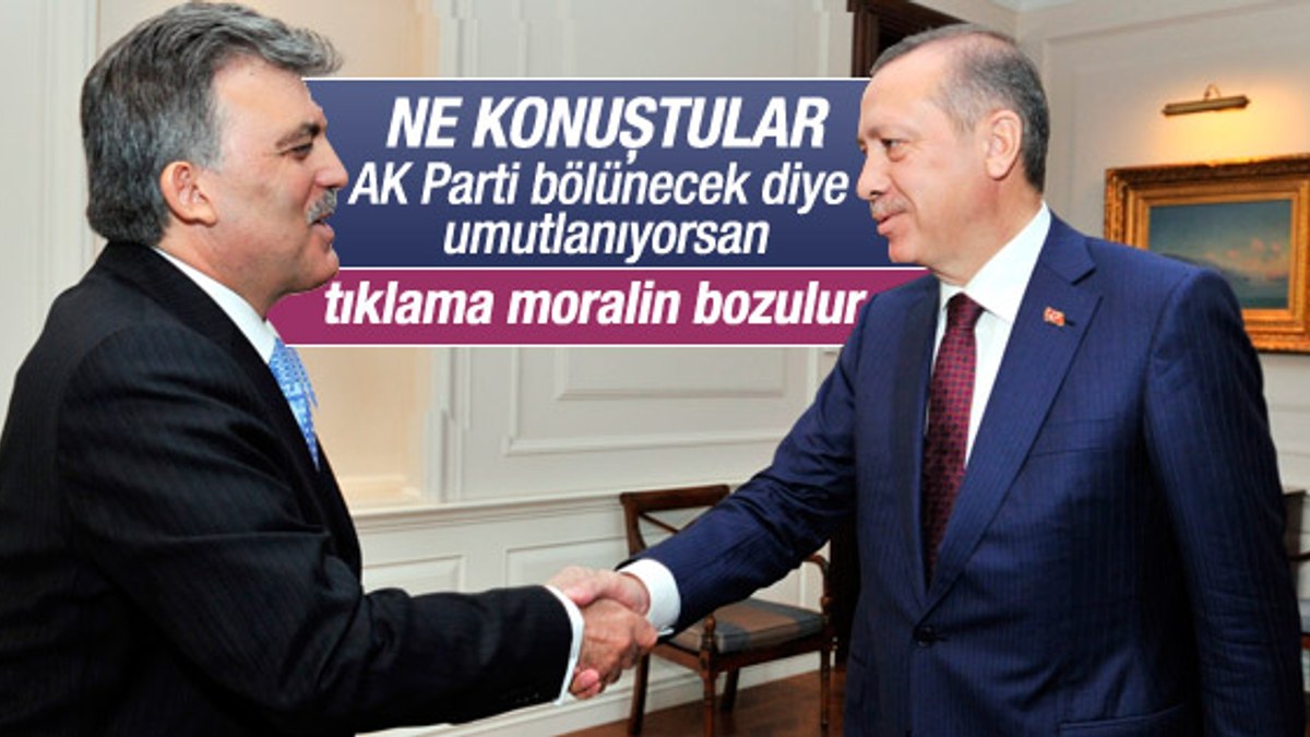 Erdoğan ve Gül'ün görüşmesinde neler konuşuldu