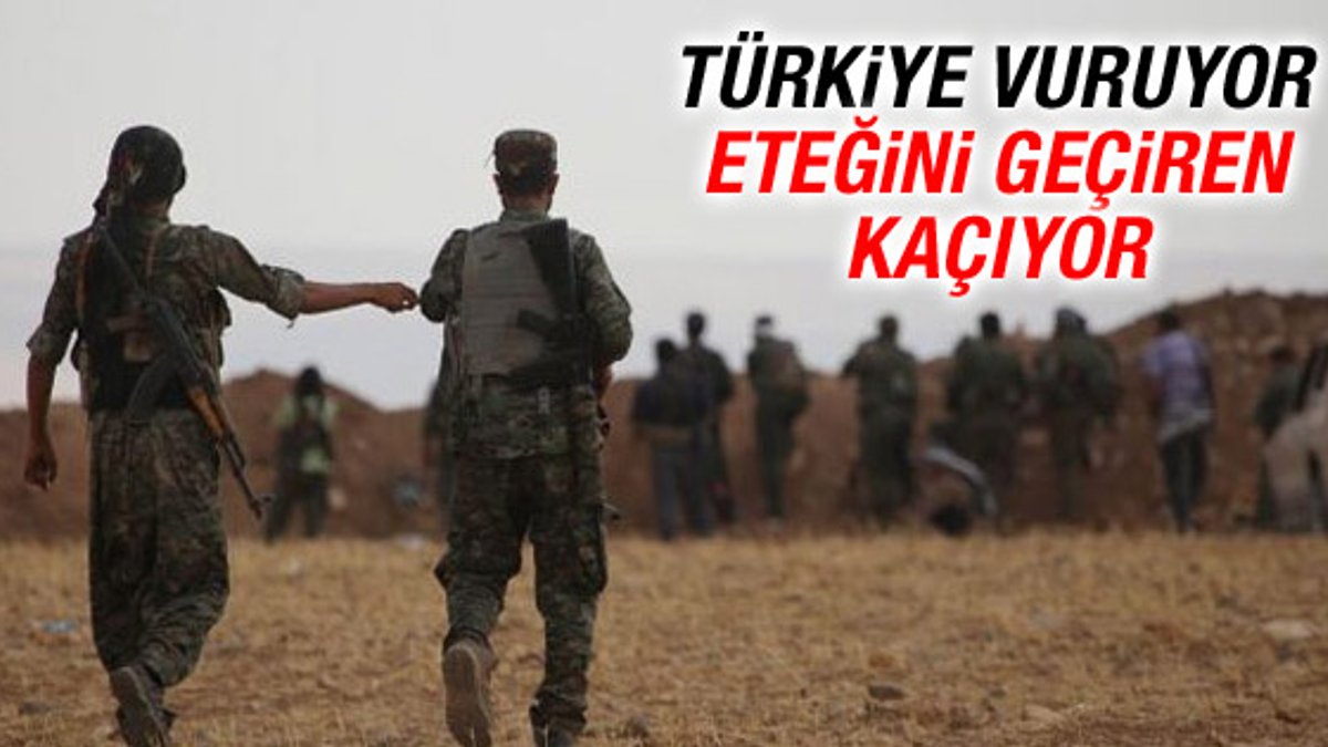 TSK'nın vurduğu YPG kaçıyor