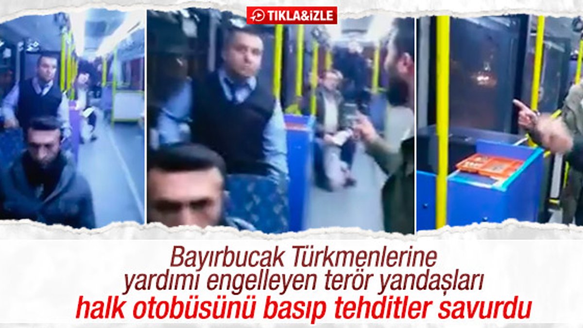 Türkmenlere giden yardımı engellemeye çalışan PKK'lılar
