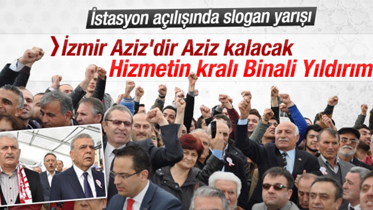 İzmir'de CHP-AK Parti taraftarlarının slogan kavgası