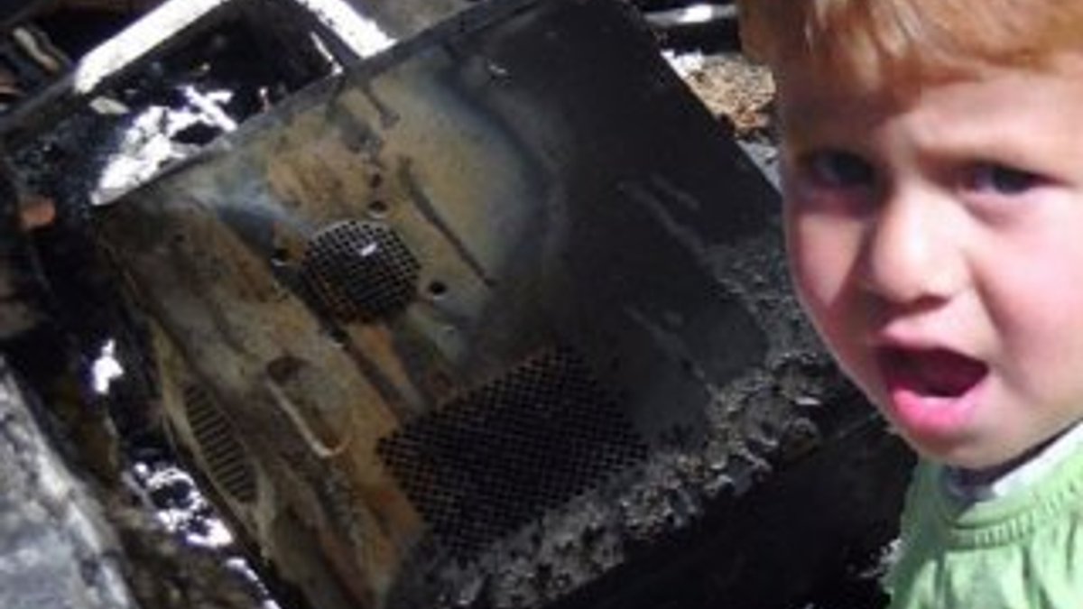 Bilgisayar patladı: 5 yaşındaki Cumali yanarak öldü