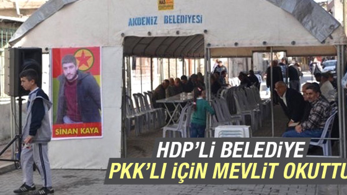 HDP öldürülen terörist için Mersin'de mevlit okuttu