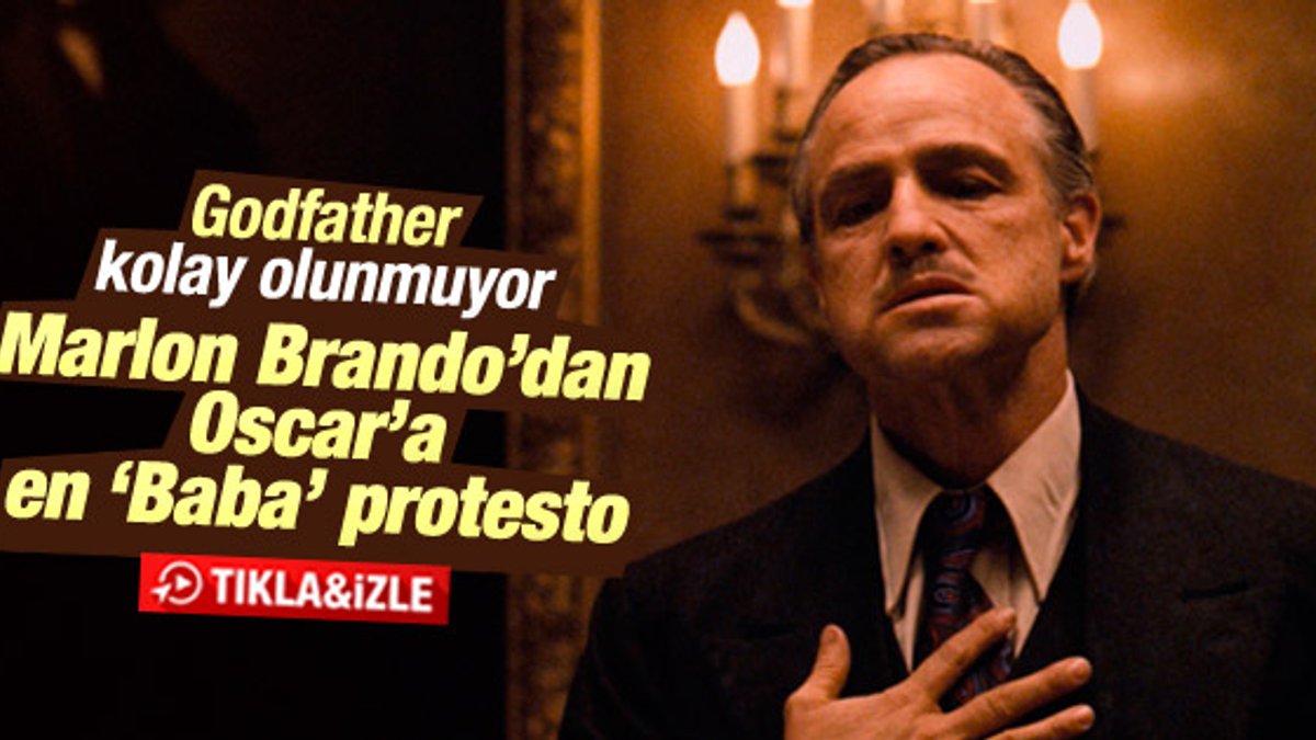 Marlon Brando'dan Oscar'a en Baba protesto İZLE