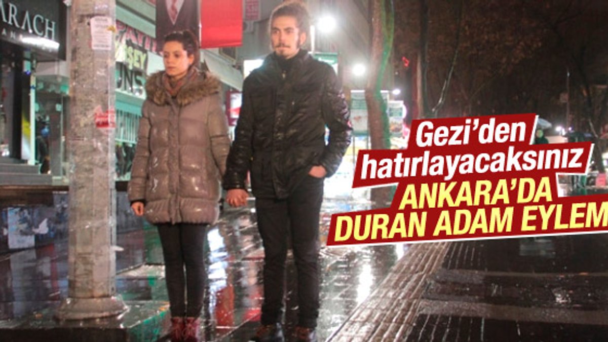 Ankara'da 'duran çift' eylemi