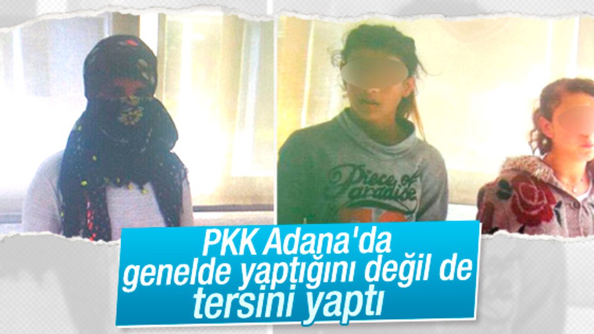 Adana'da PKK'lı kızlar erkek kılığına girdi